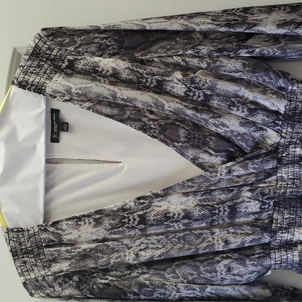 Black white and grey snake print jumpsuit